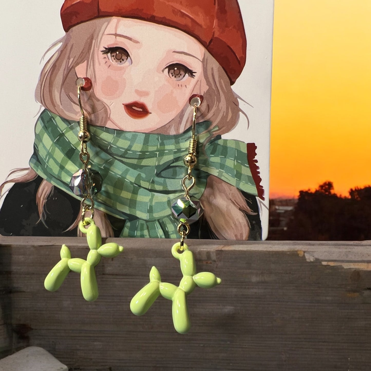 Balloon Dog Mini Metal Charm Earrings| Hobbies| Beading| Collectible| DIY| Jewelry Making| Beads