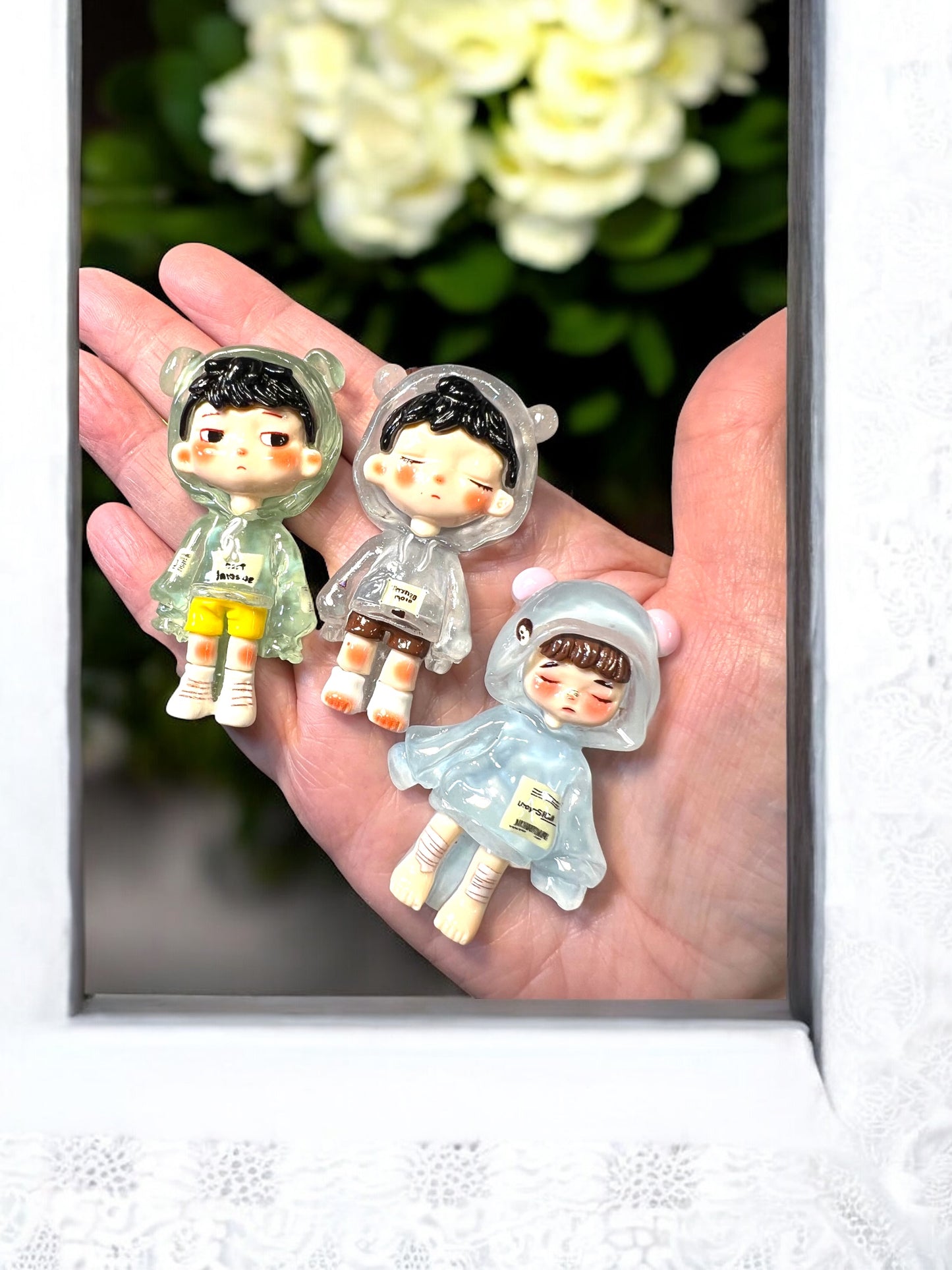 Resin Flat-back (Lot of 2) Large Doll charms For DIY Projects