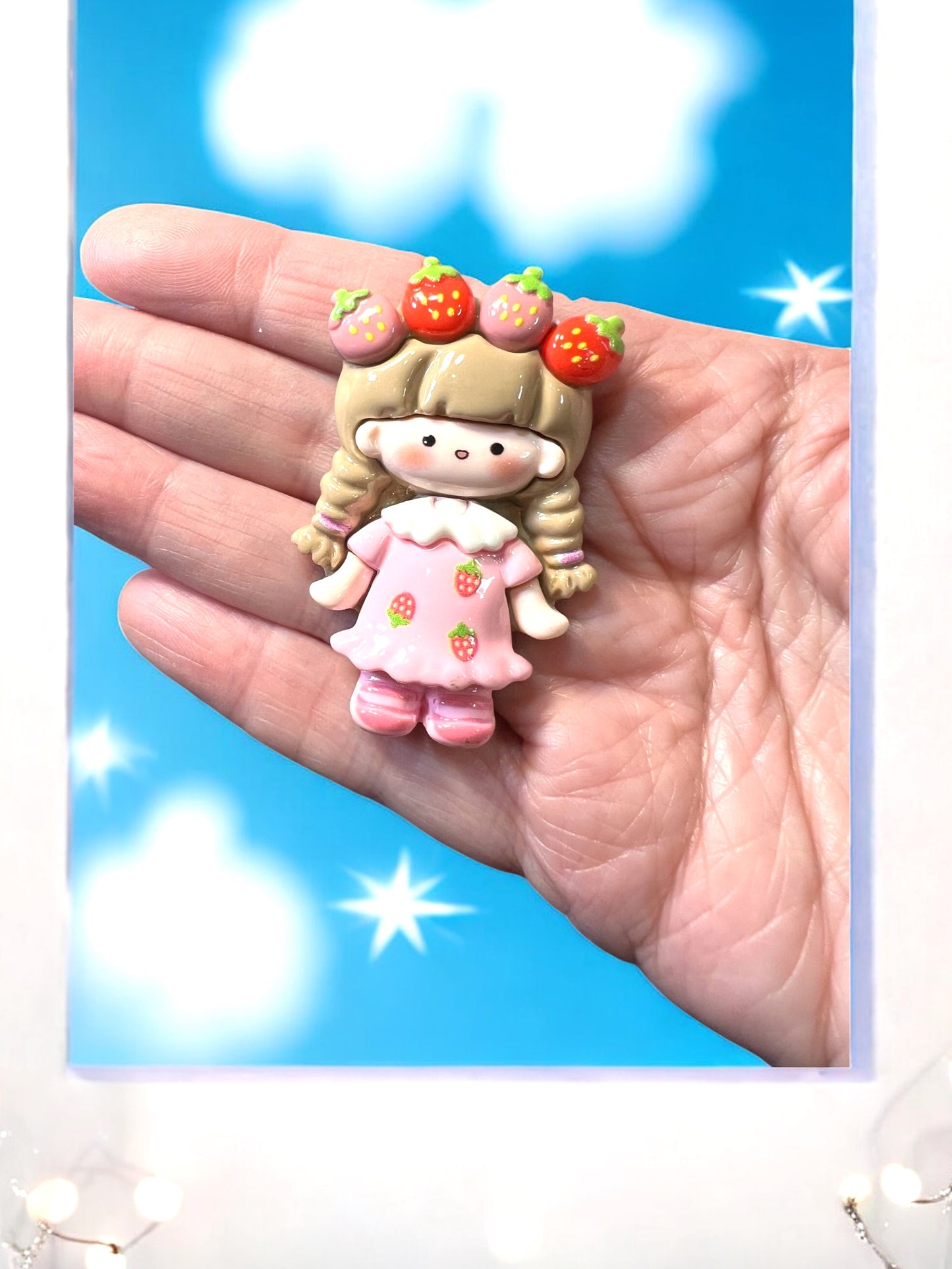 Resin Flat-back (Lot of 2) Large Doll charms For DIY Projects