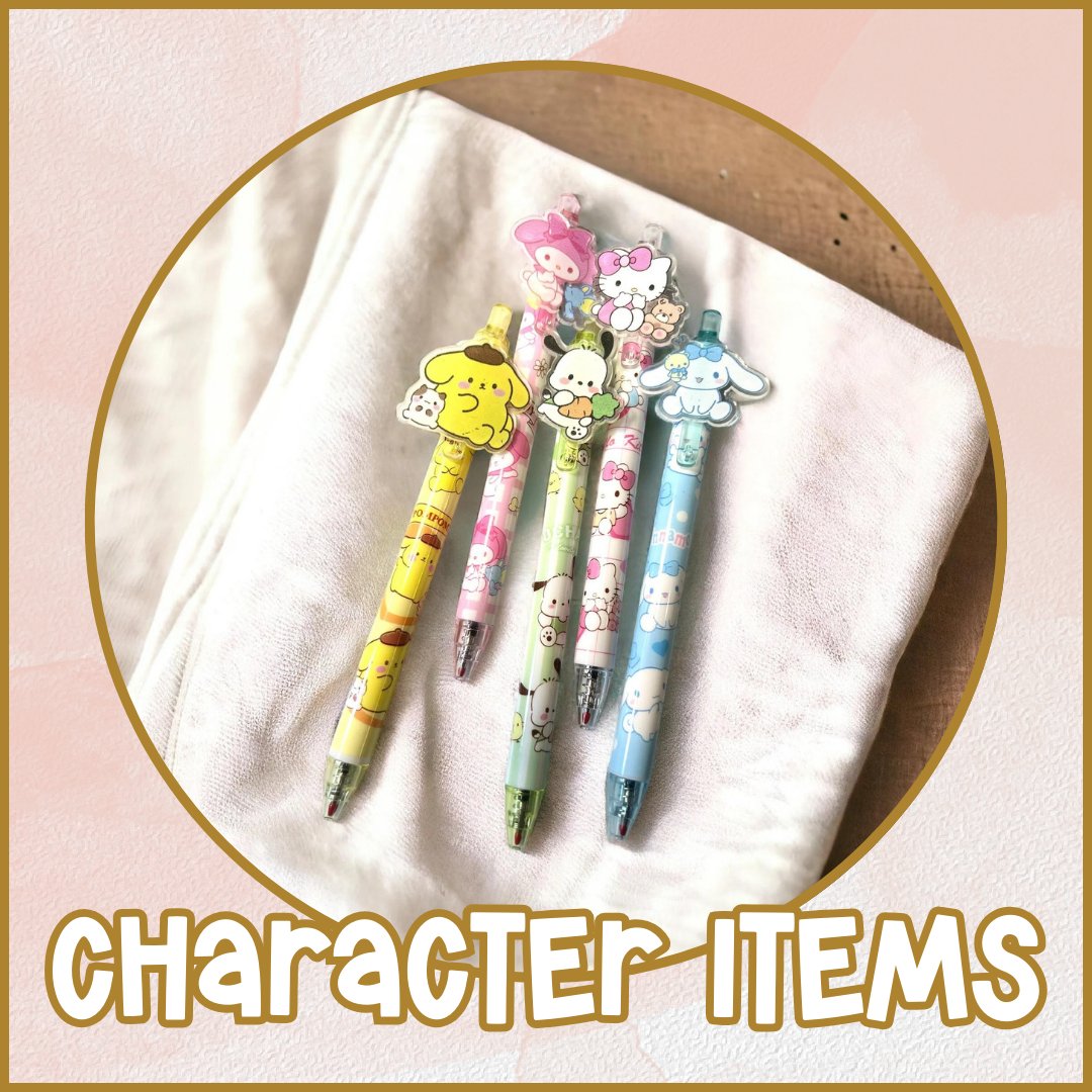 Character Items (Collectible Dolls, Wallets, Pens, Coin purses, Wallet keychains)