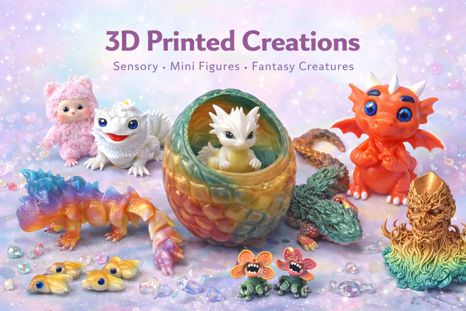 3D Printed Sensory Toys, Minis & Collectibles