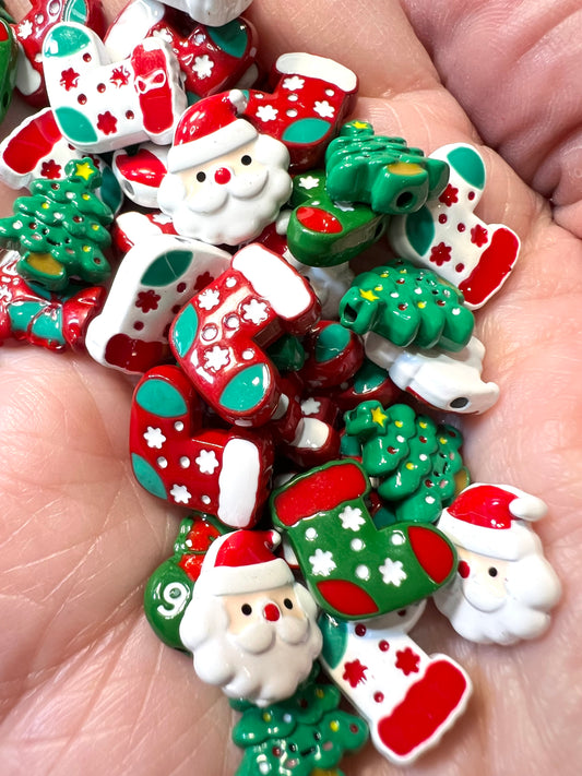 Christmas Beads Metal (Lot of 4 mix)