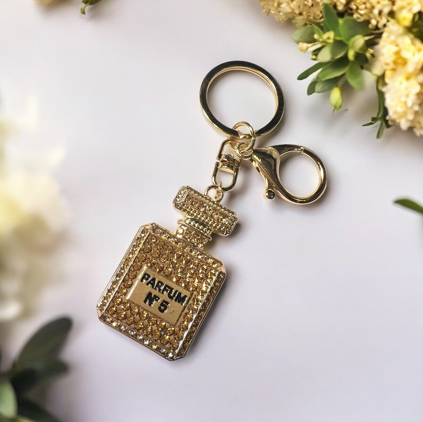 Zircon Crystal Parfum Bottle Keychains