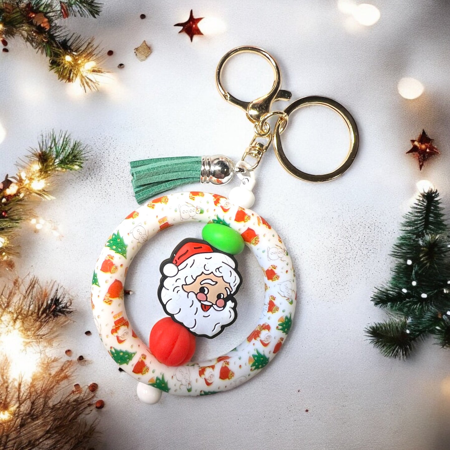 Silicone Christmas Focal Key Rings