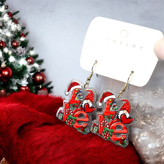 Christmas Love Acrylic Earrings