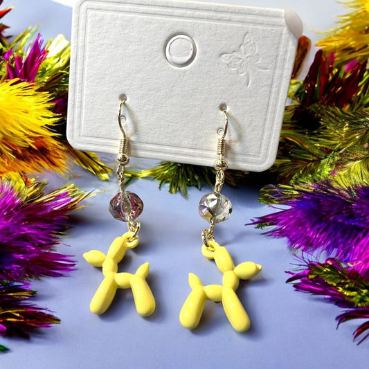 Balloon Dog Mini Metal Charm Earrings| Hobbies| Beading| Collectible| DIY| Jewelry Making| Beads