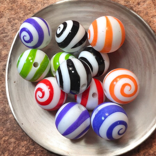 Swirl design Silicone Beads 16mm(Lot of 4)| DIY| Hobbies| Crafts| Craft Items| Beading