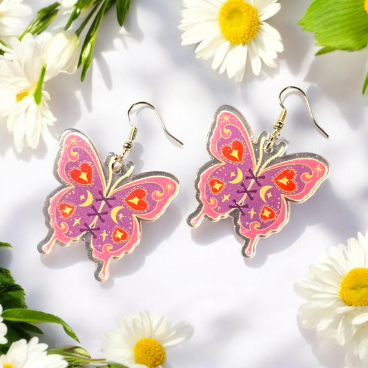 Spring Butterfly Acrylic Earrings