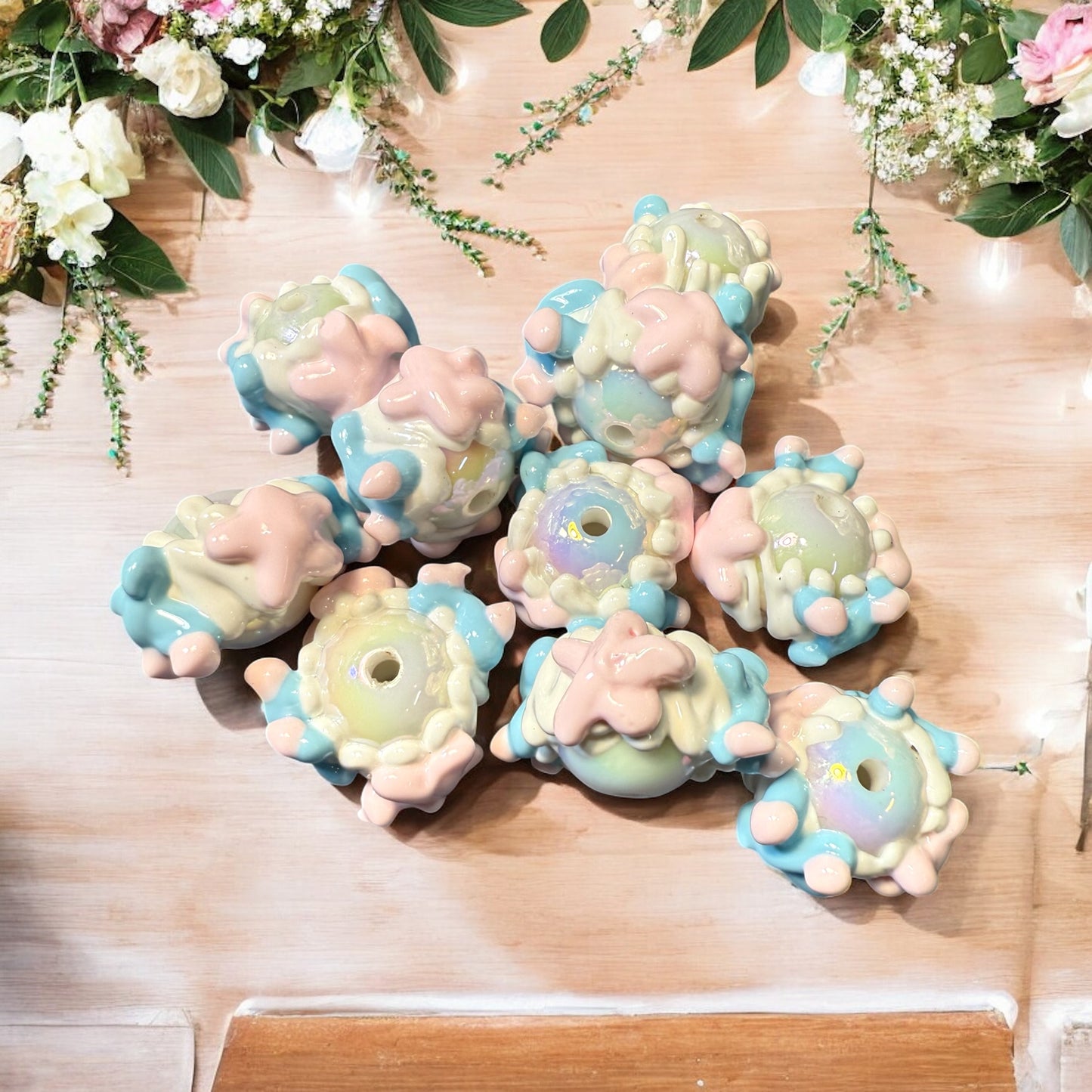 Hand-painted Beads (Random Blind Bag of 4)| DIY| Hobbies| Crafts| Craft Items| Beading| Hand-Made