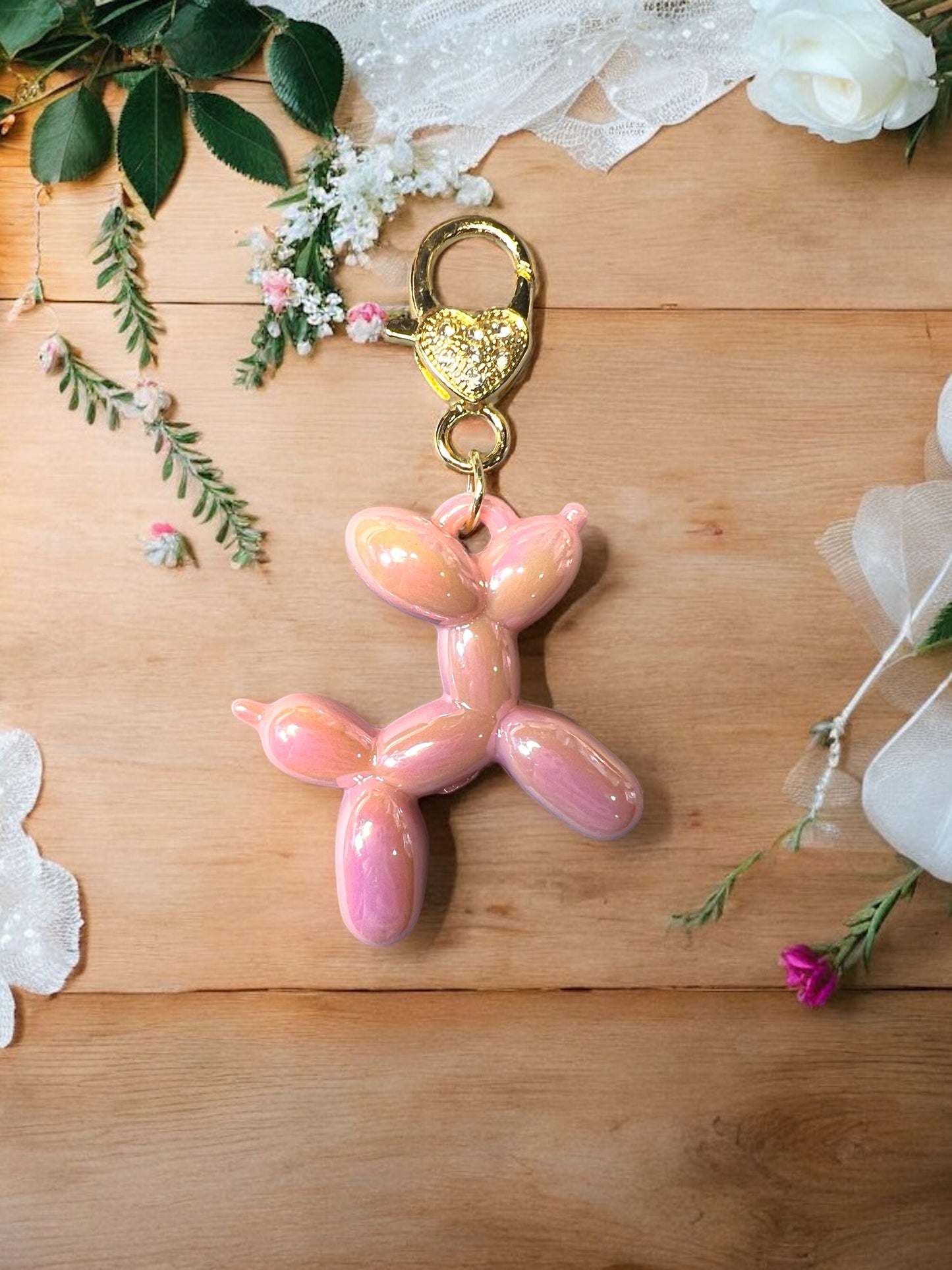 Mardi Gras Opaque Balloon Dog Pendants Large| DIY| Hobbies| Crafts| Craft Items| Beading| Hand-Made|Collectibles