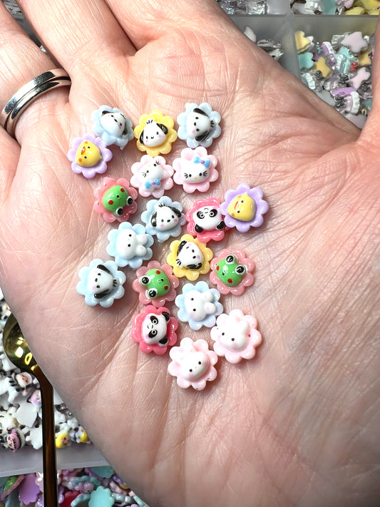 San Ri0 inspired Flower Character Nail Charms by the scoop