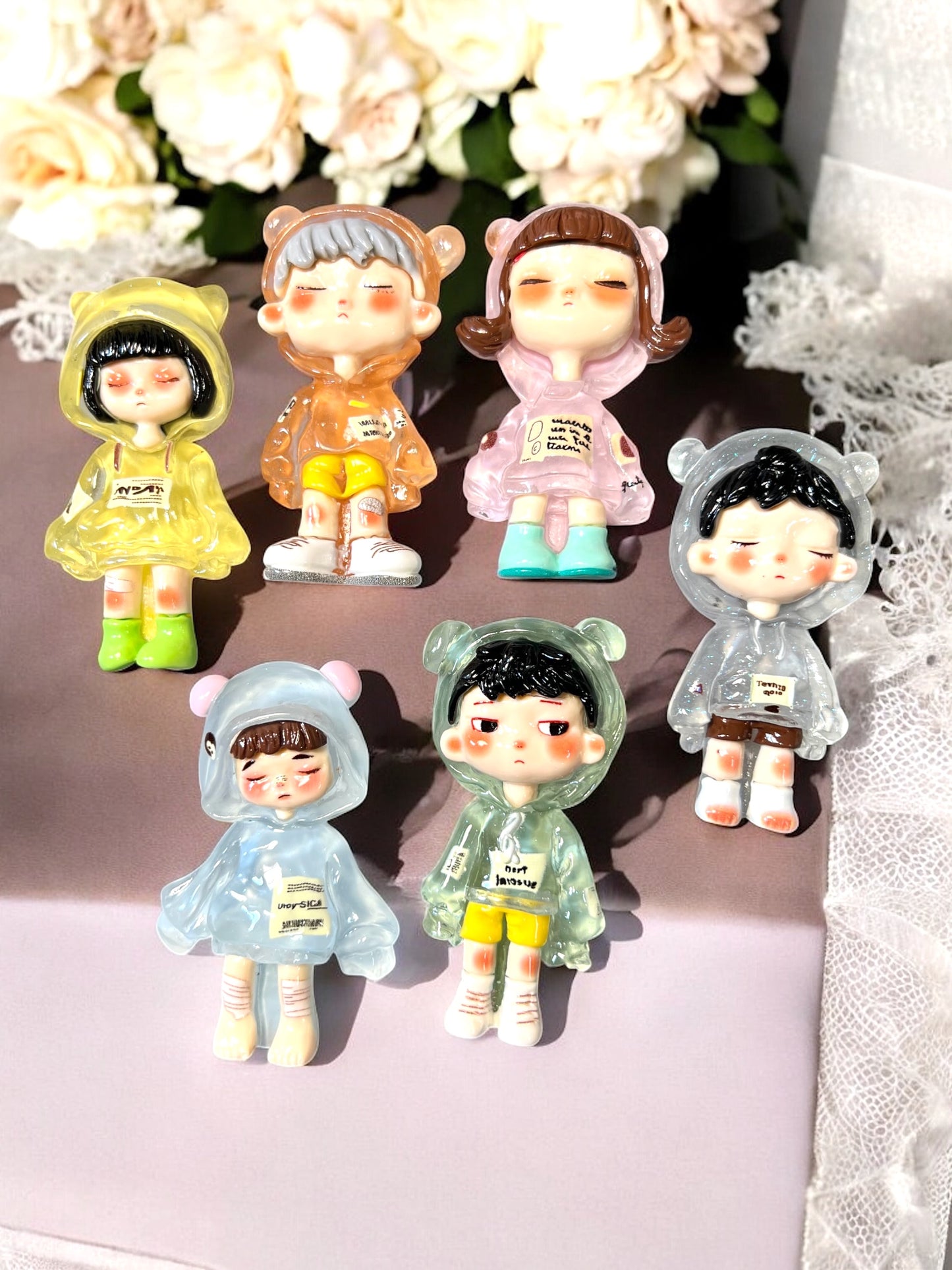 Resin Flat-back (Lot of 2) Large Doll charms For DIY Projects