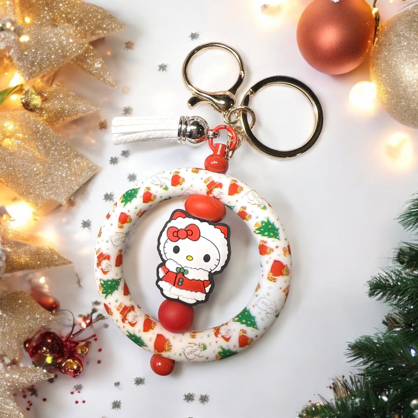 Silicone Christmas Focal Key Rings