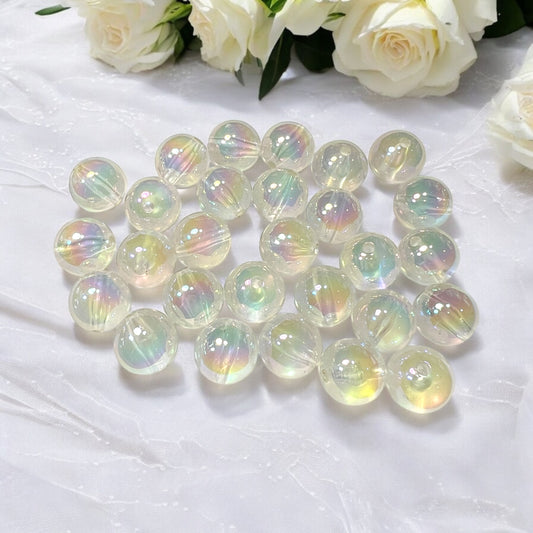 Pale Aura Beads Size 16mm (Lot of 10)| DIY| Hobbies| Crafts| Craft Items| Beading| Hand-Made|Collectibles