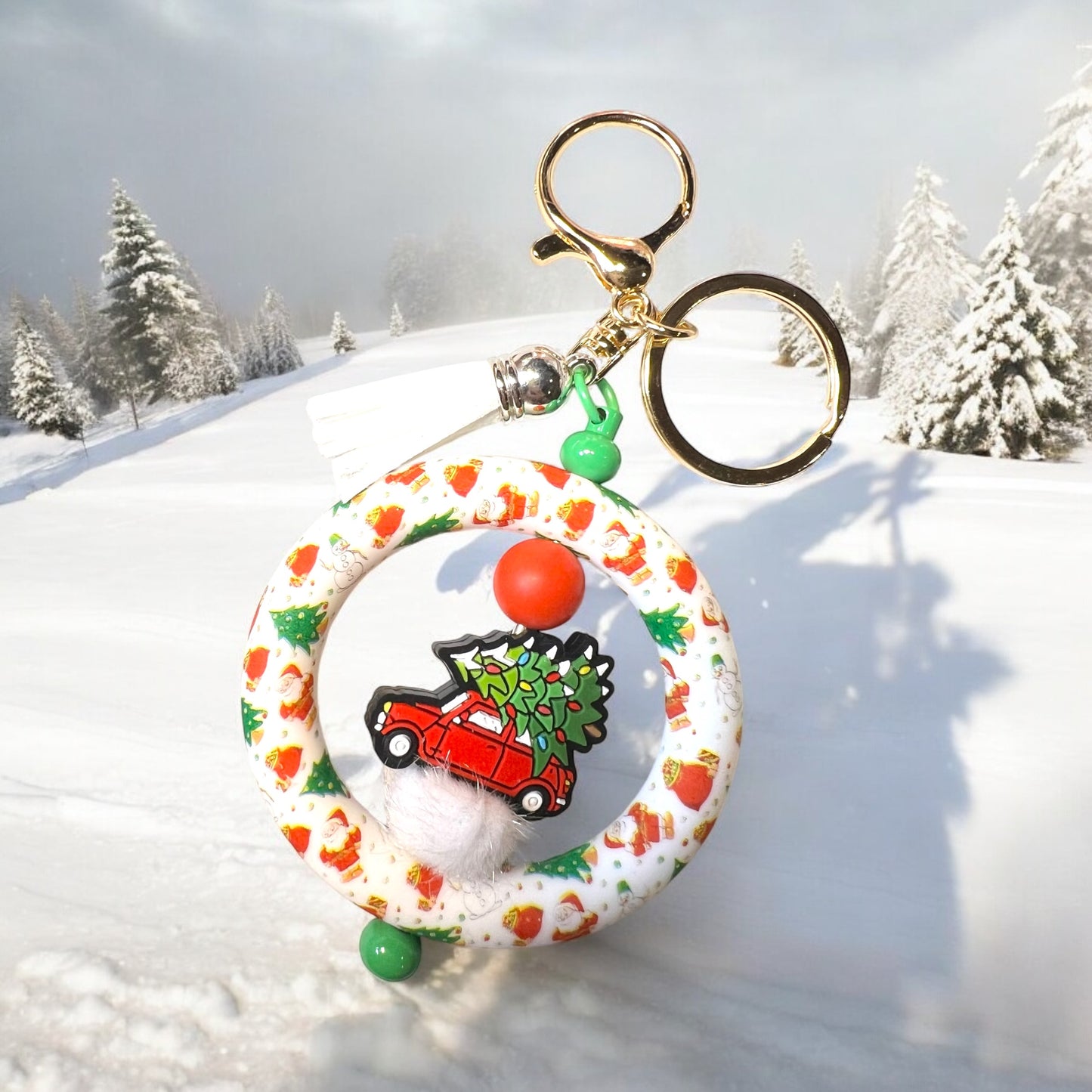 Silicone Christmas Focal Key Rings