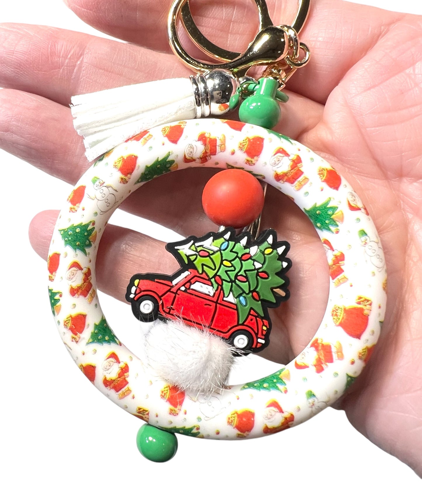 Silicone Christmas Focal Key Rings