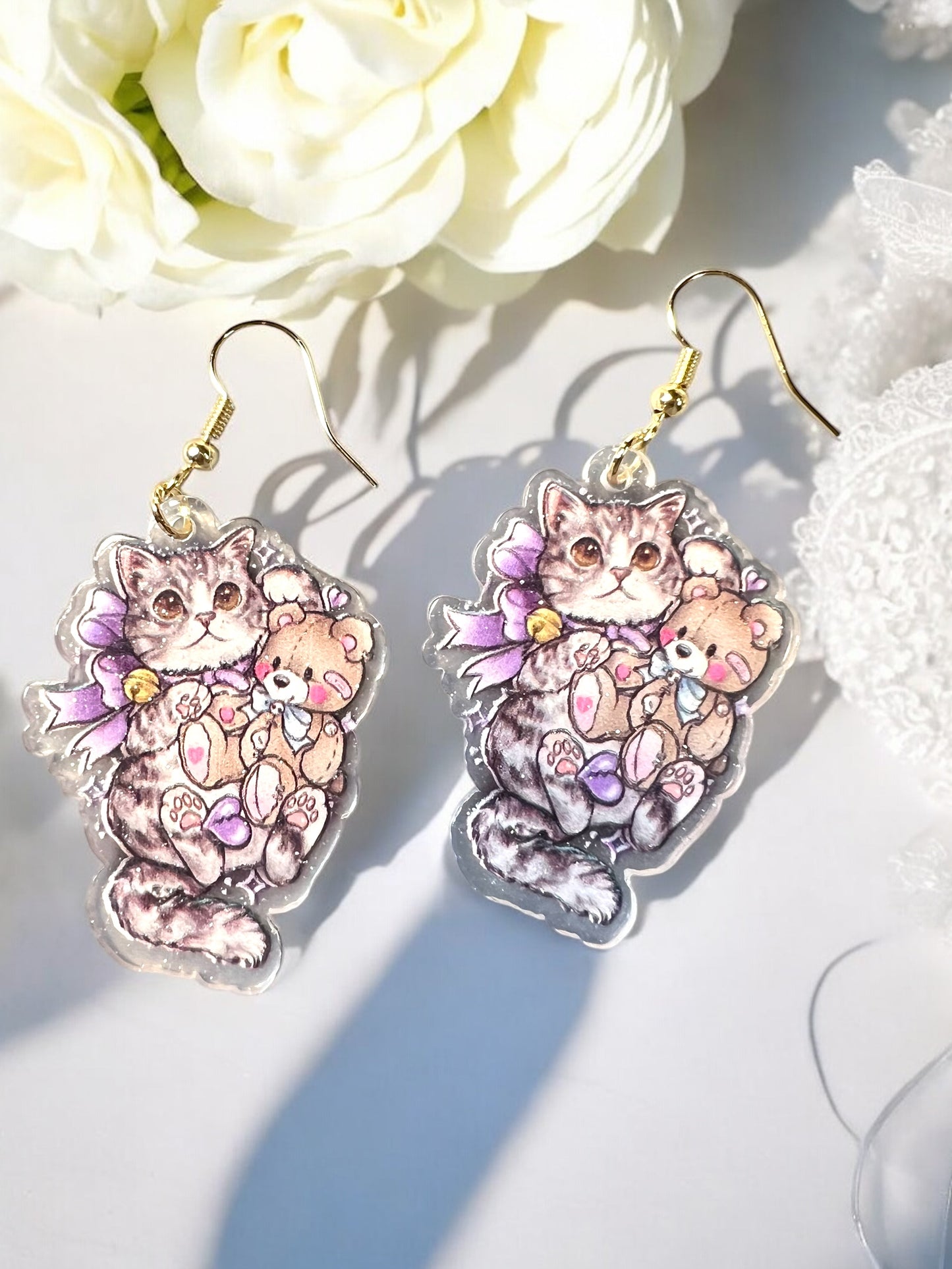 Kitty Acrylic Earrings