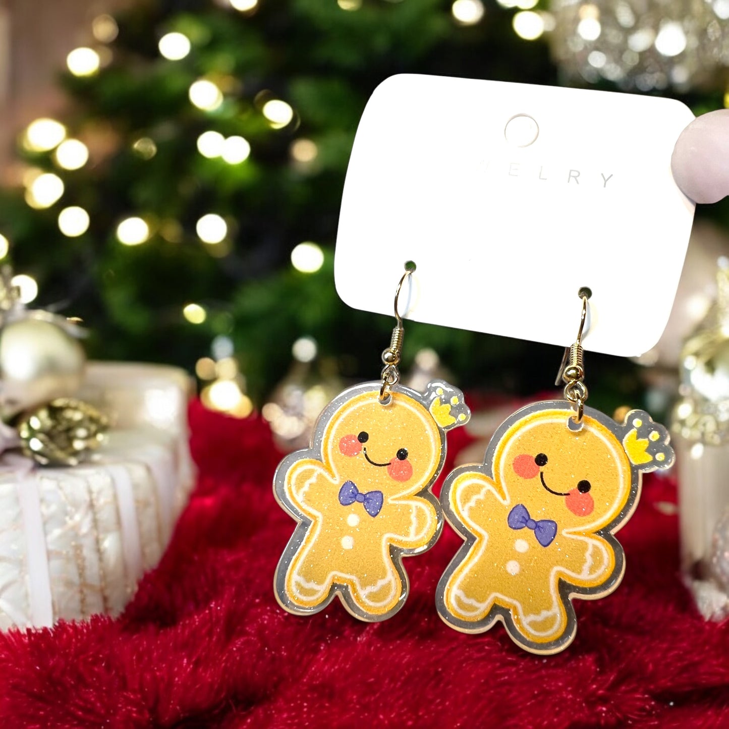 Christmas Gingerbread Acrylic Earrings