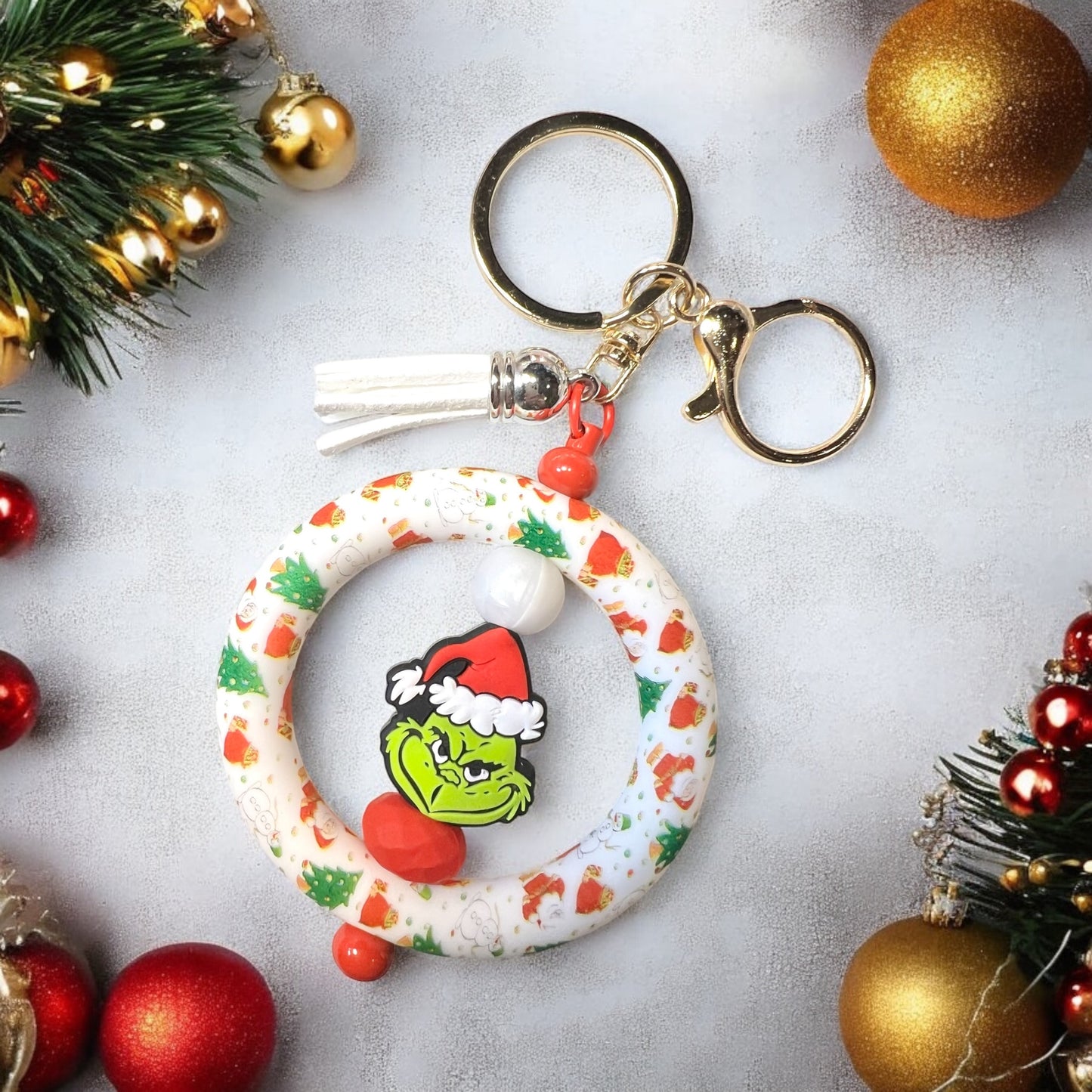 Silicone Christmas Focal Key Rings