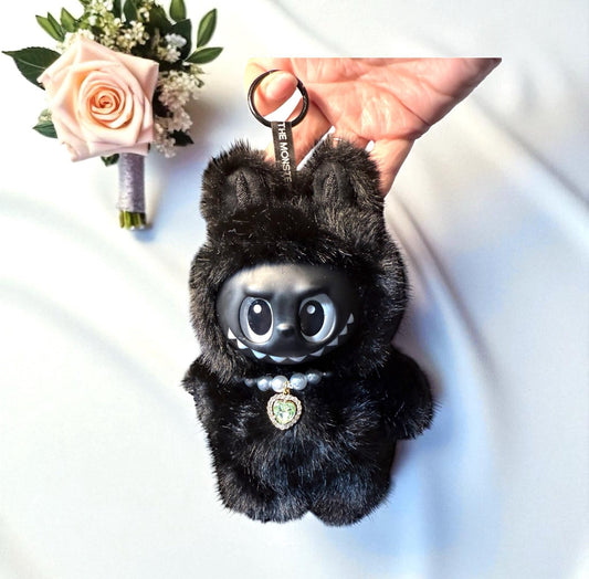 RARE All Black Character Plushie Keychain
