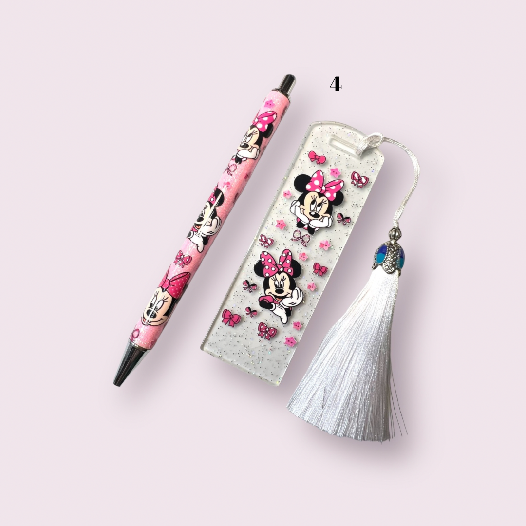 Vinyl Sticker Wrap Pen & Bookmark Gift Set