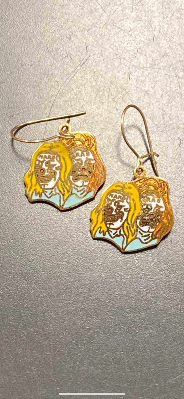 Vintage Mardi Gras, New Orleans charm earrings