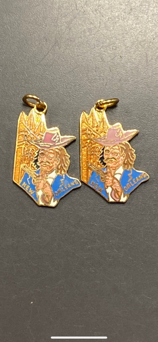 Vintage, New Orleans charm earrings