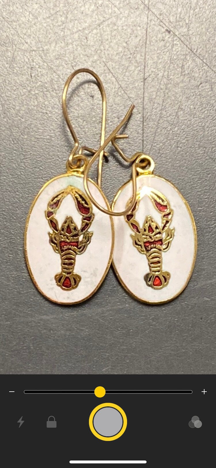 Beautiful vintage, New Orleans Crawfish Earrings