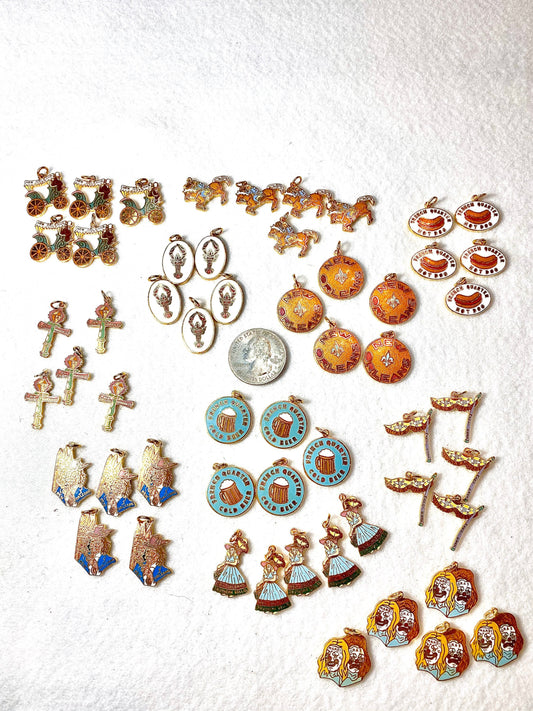 1 Set of ALL 11 Designs... VINTAGE New Orleans Charms