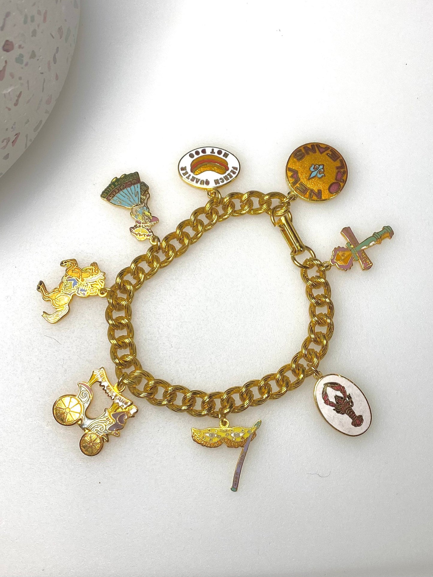 Vintage New Orleans Charm Bracelet