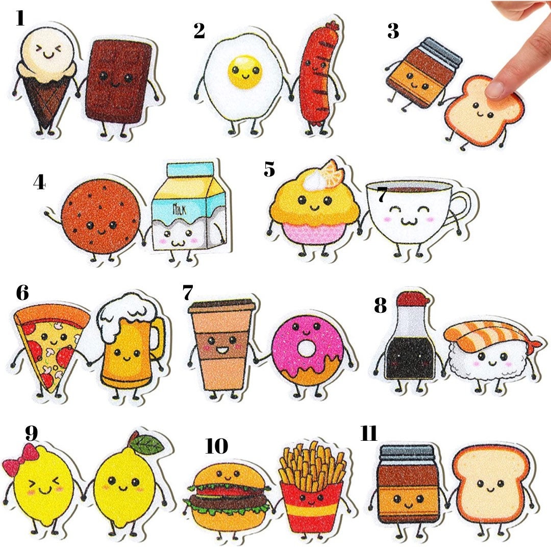 NEW Food Pairs Sensory Calming sticker Designs