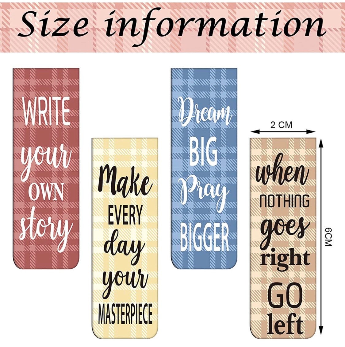 Motivational Magnetic Book Marks