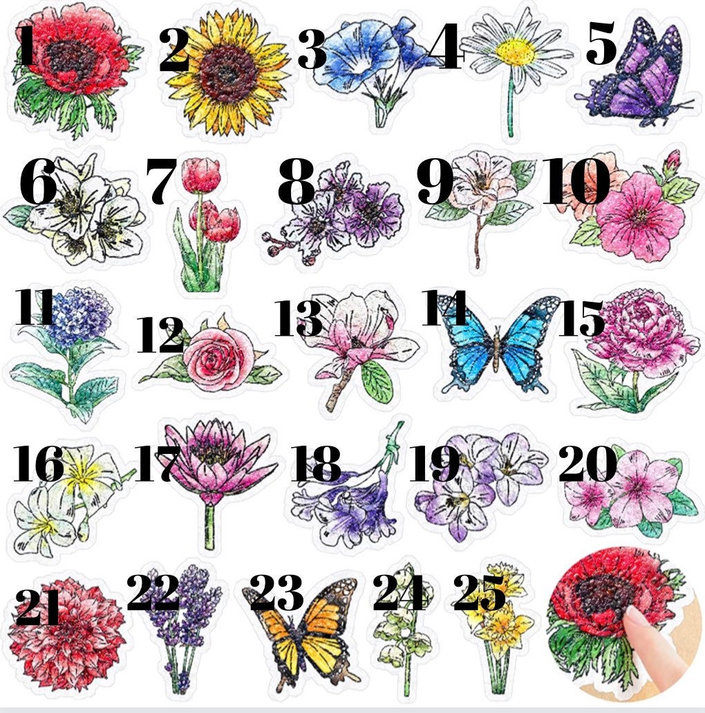 NEW Flowers Sensory Calming sticker Designs