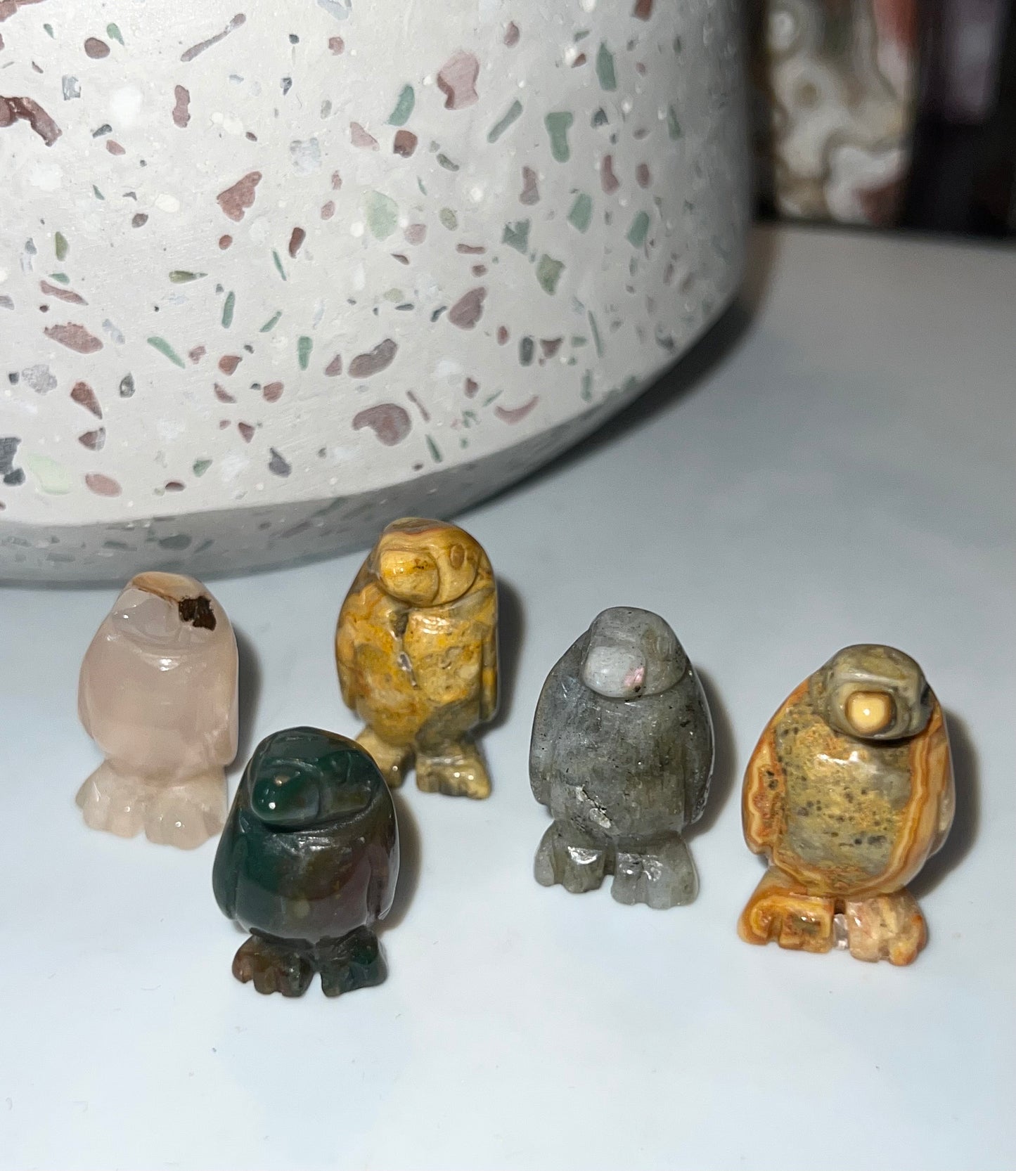 Penguin mini Natural Stone carvings