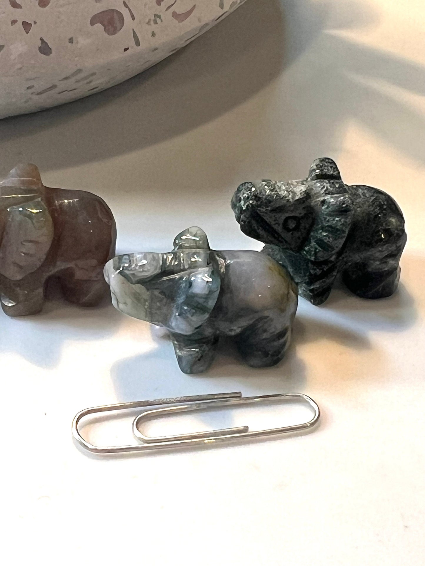 Elephant mini Natural Stone carvings