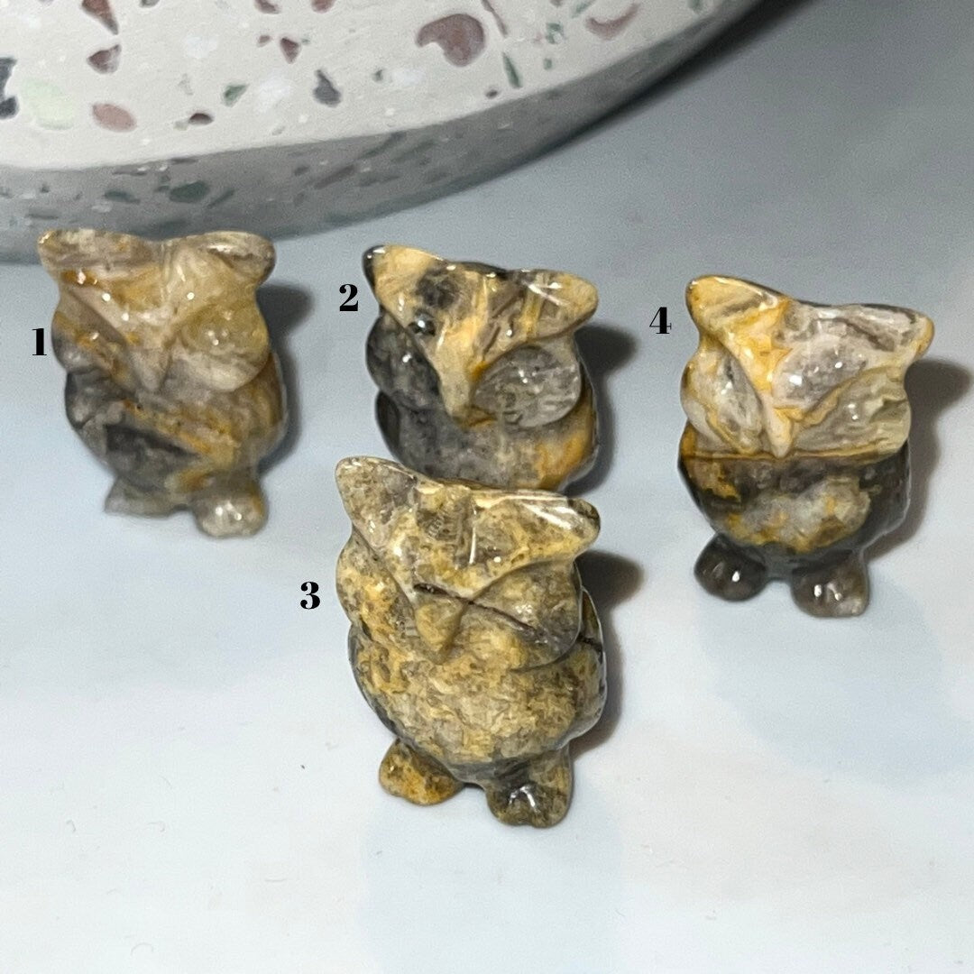 Owl Mini Natural Stone carvings