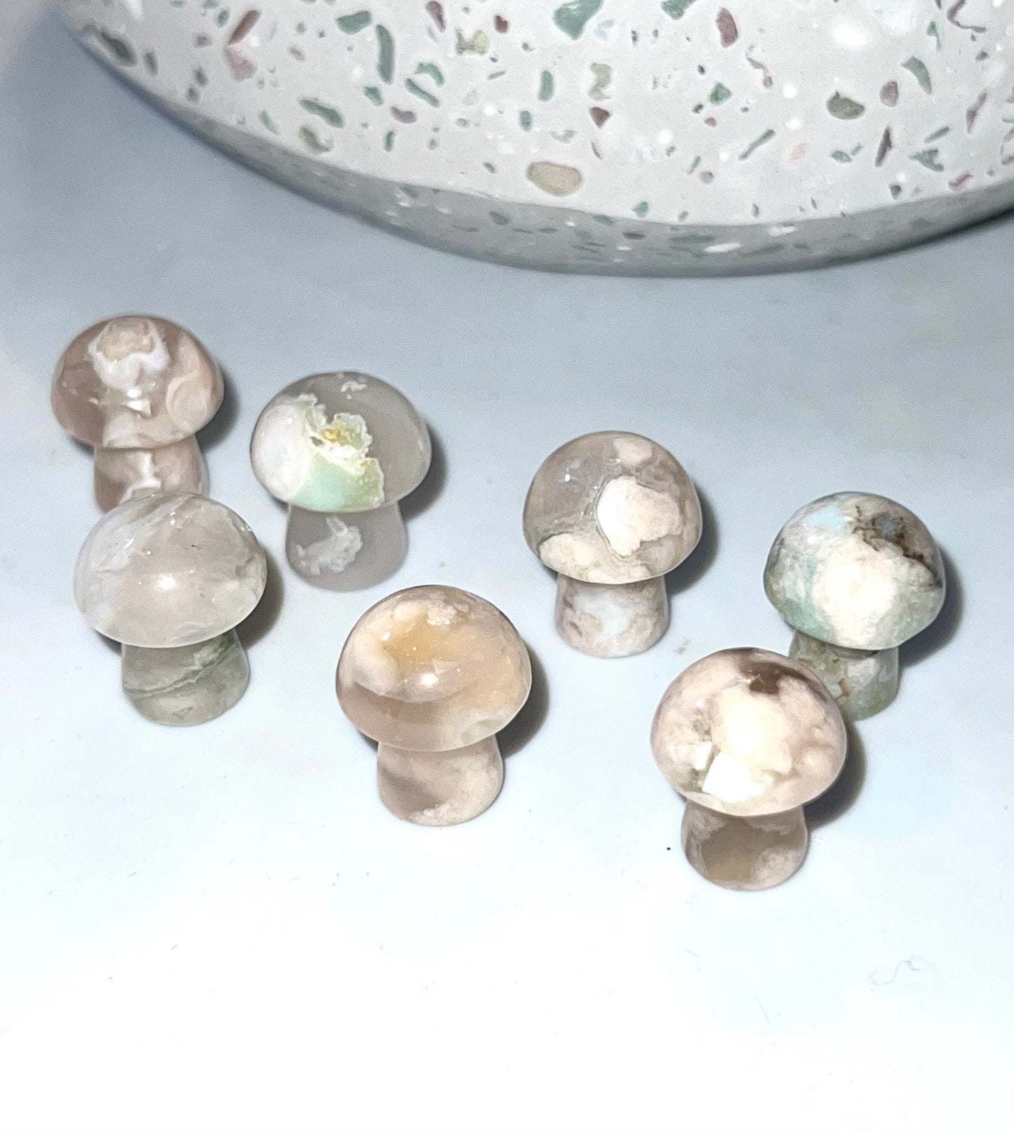 Beautiful Mini Mushroom Natural Stone carvings