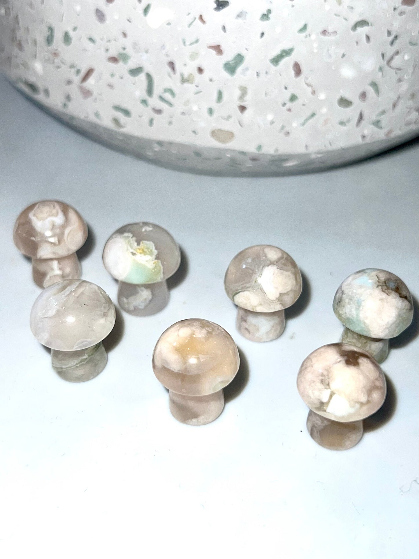 Beautiful Mini Mushroom Natural Stone carvings