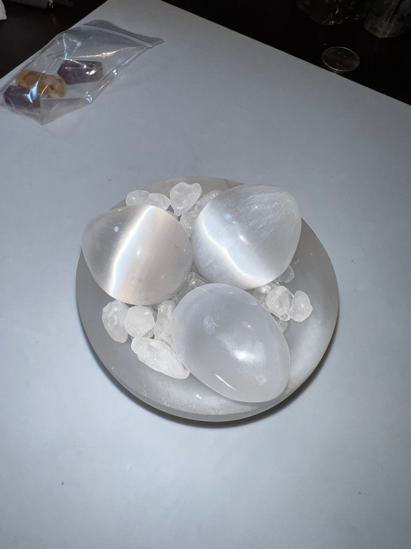 Selenite Charging Egg Natural Stone carvings