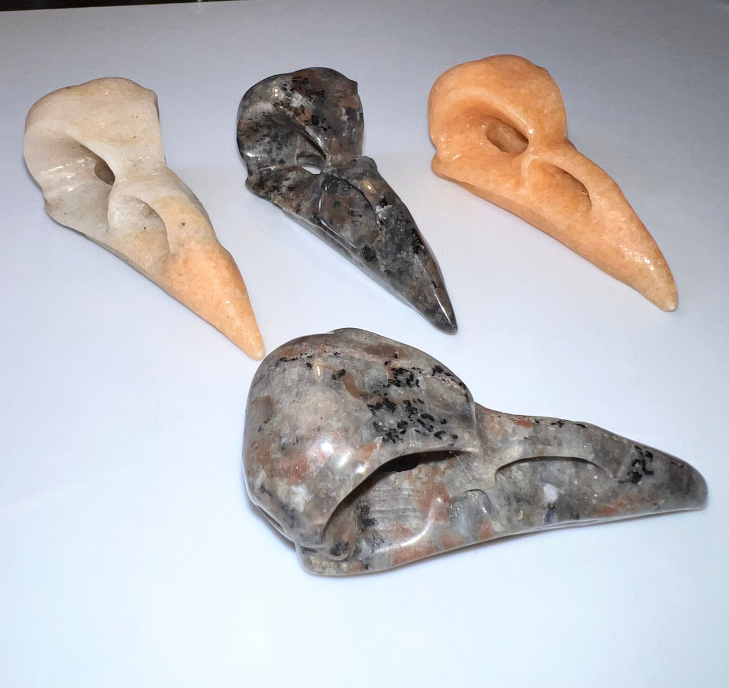 Raven Skull Large Natural Stone carvings