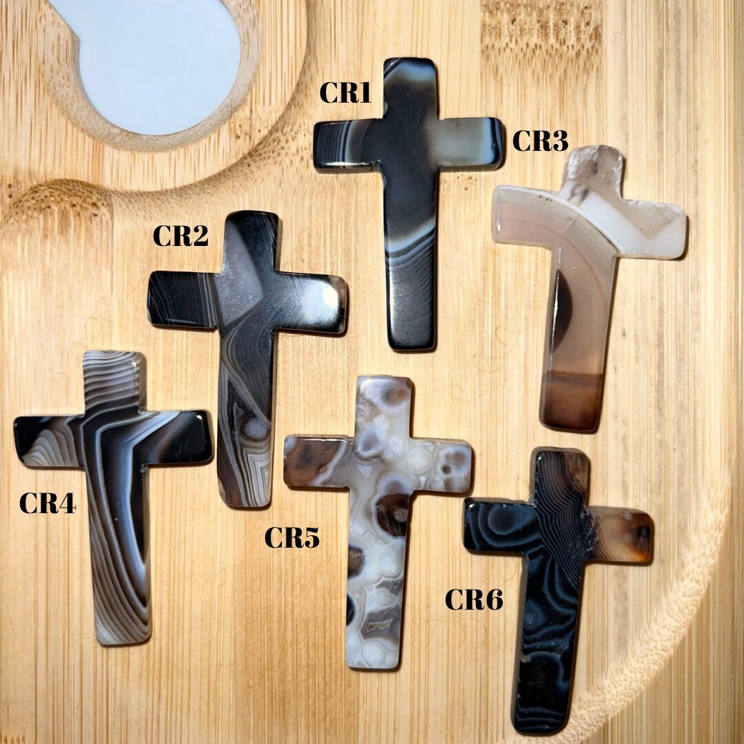 Black Agate Cross