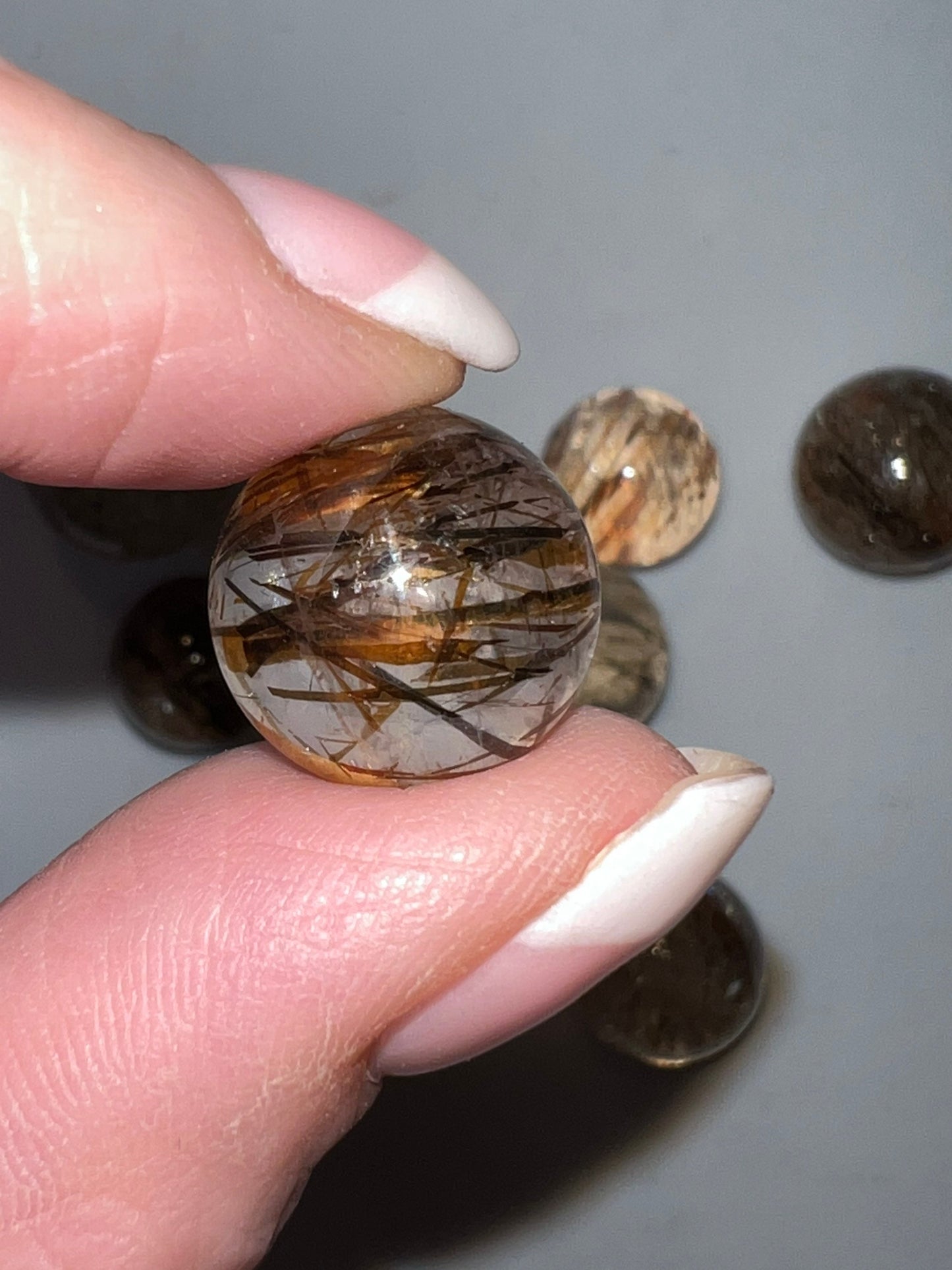 Rutile Golden and Red Spheres