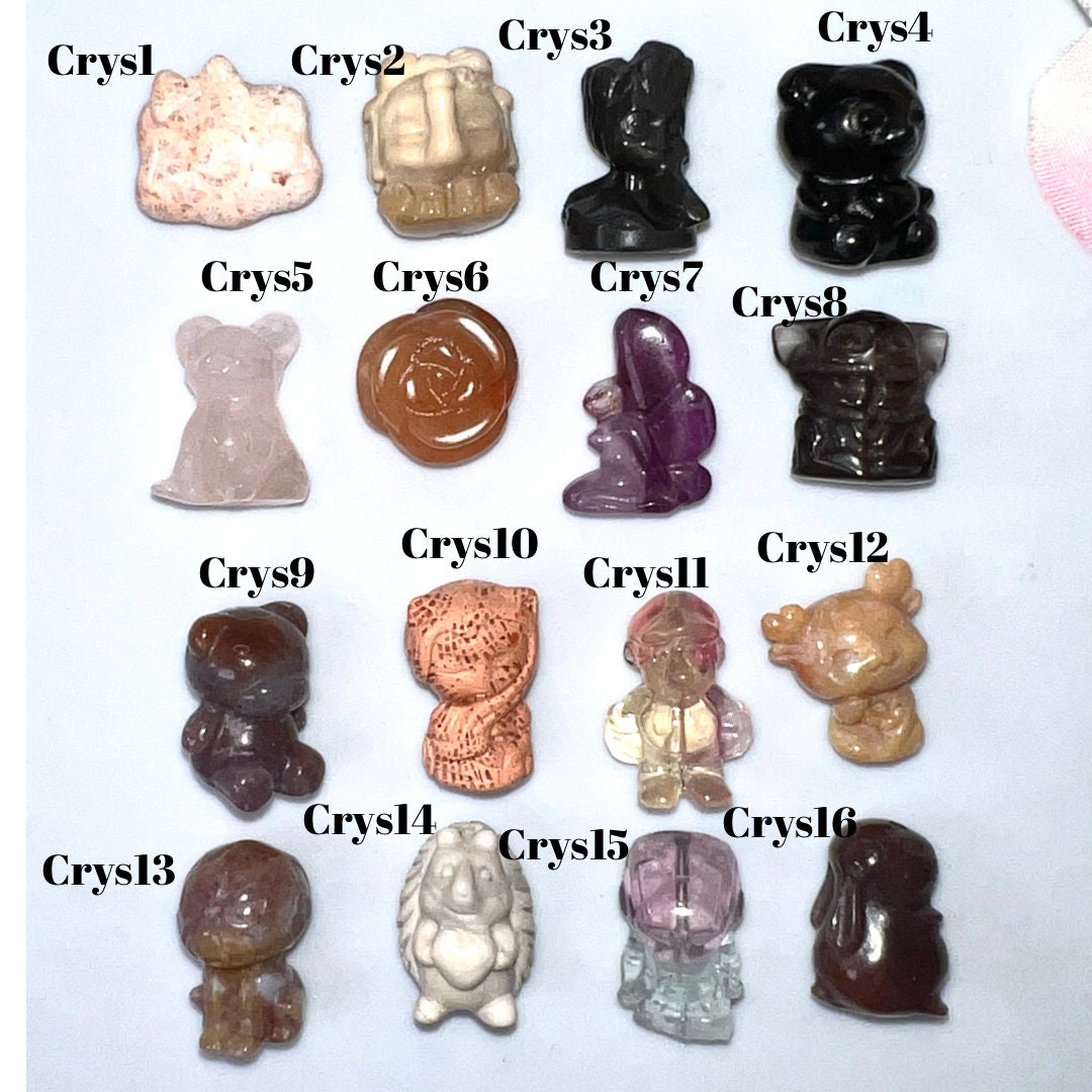 Animals, Characters Natural Crystal Carved Beads