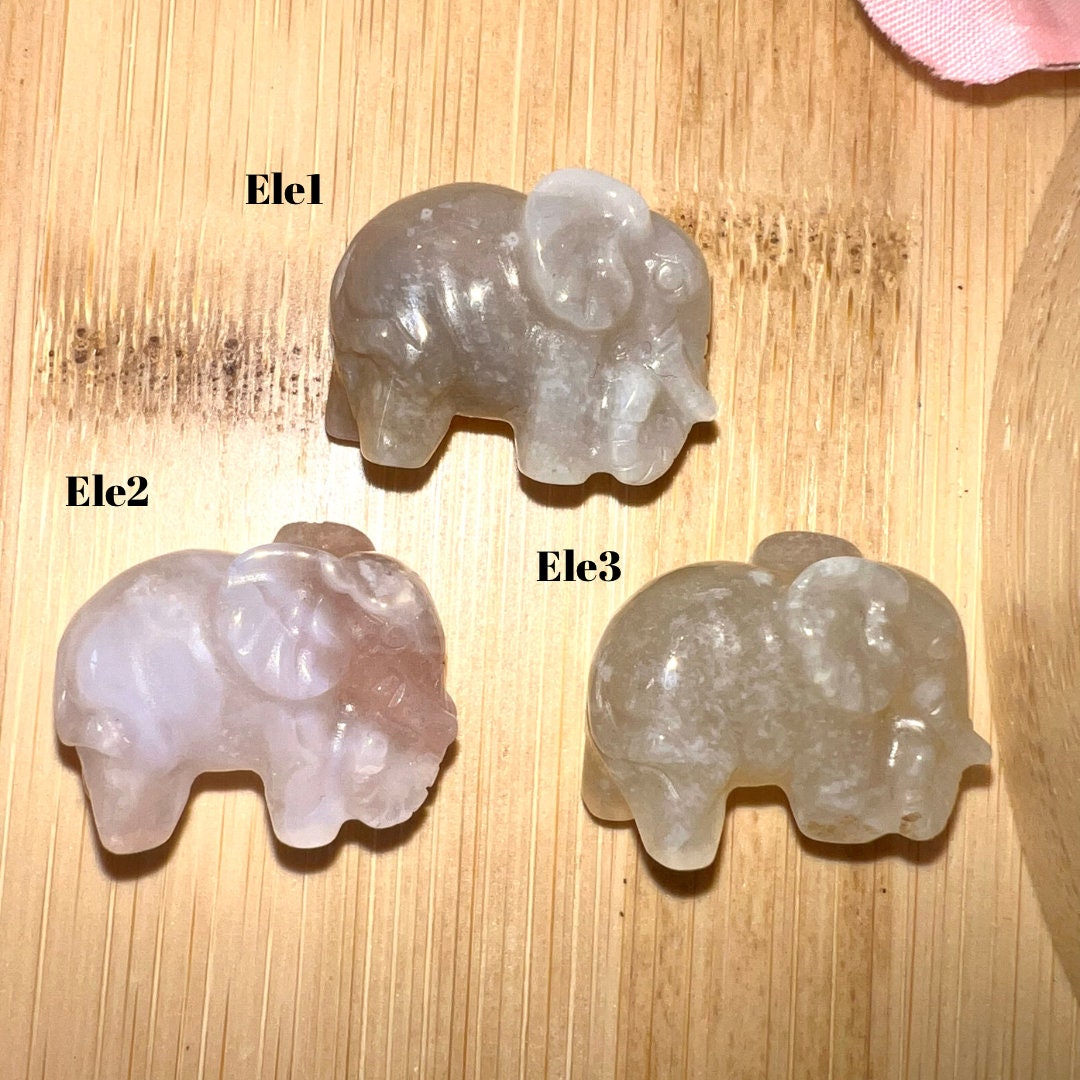 Elephant Small Natural Stone Sensory carvings