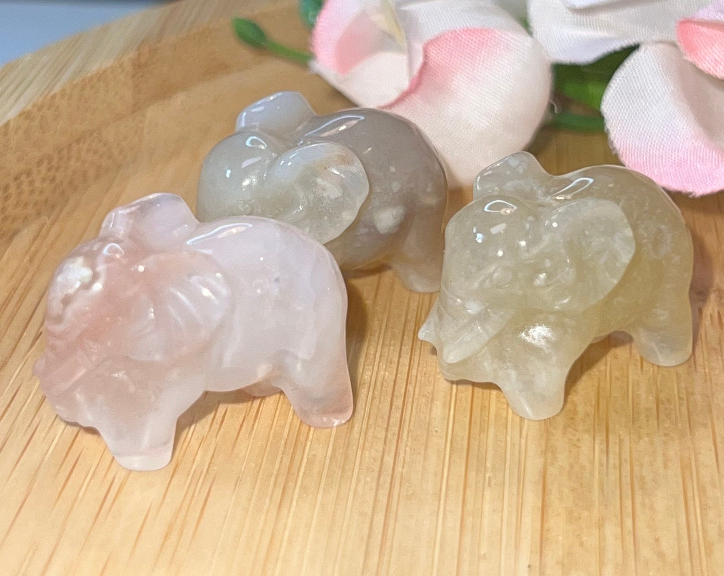 Elephant Small Natural Stone Sensory carvings