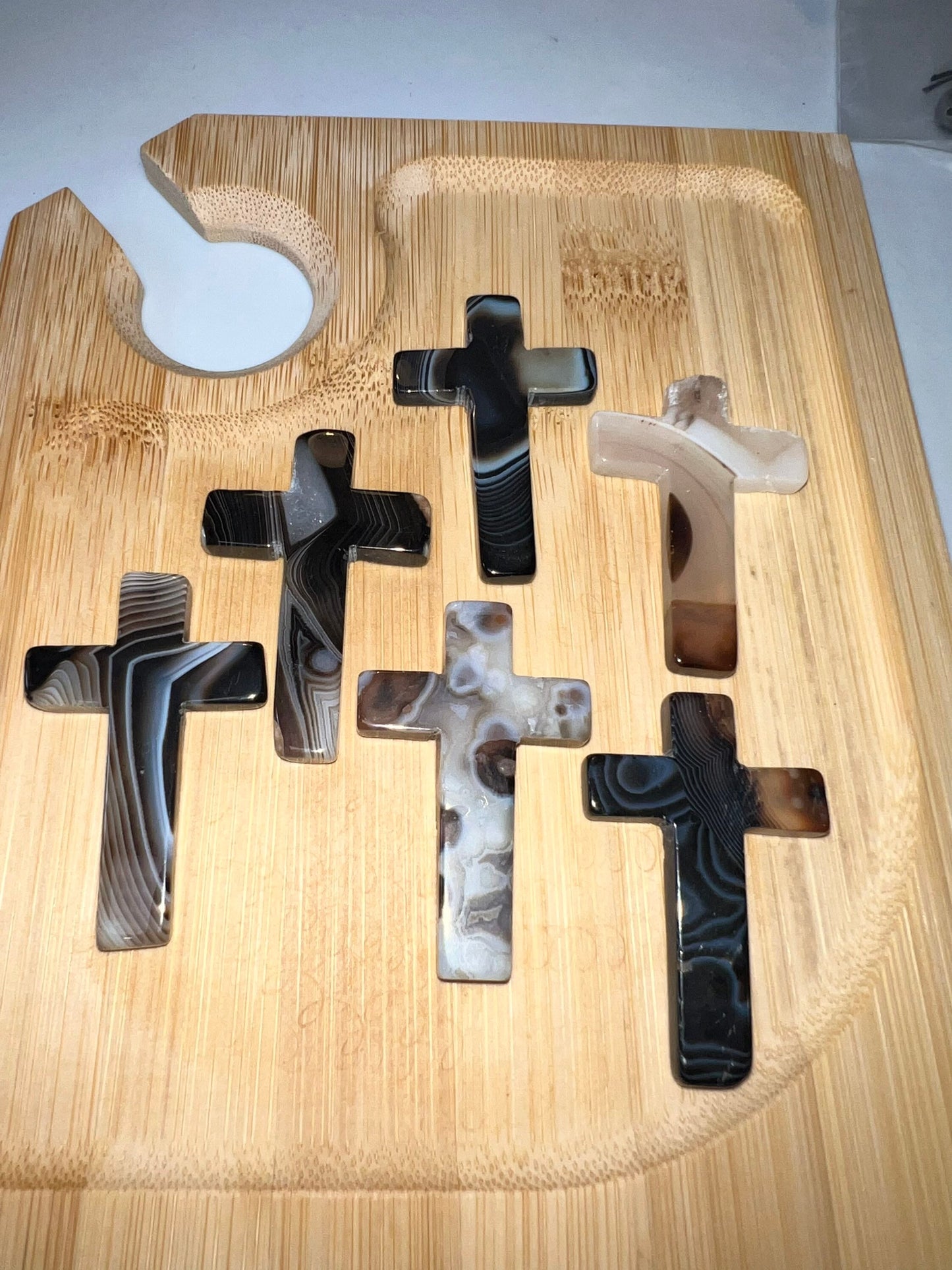 Black Agate Cross