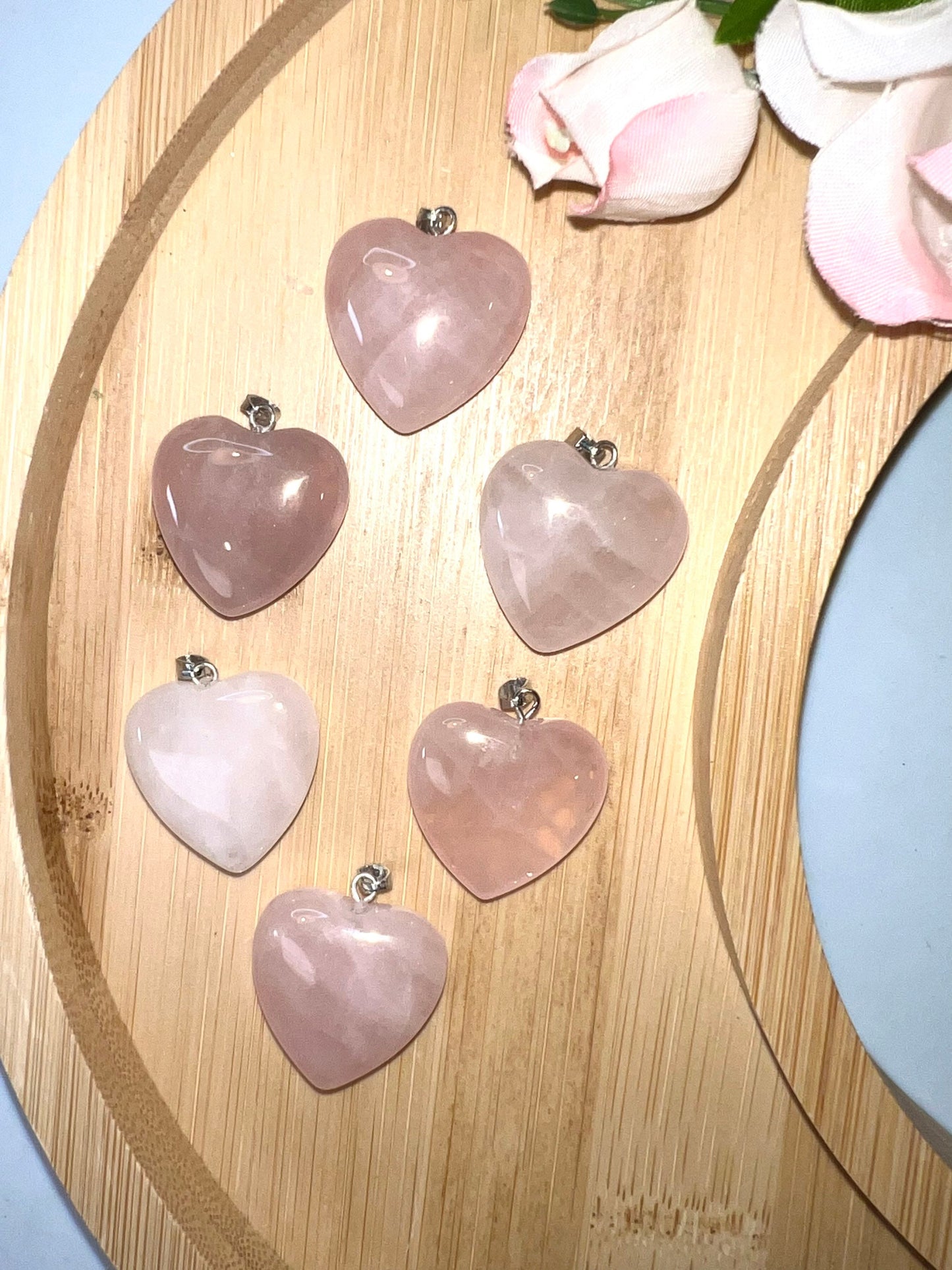 Rose Quartz Heart Pendant