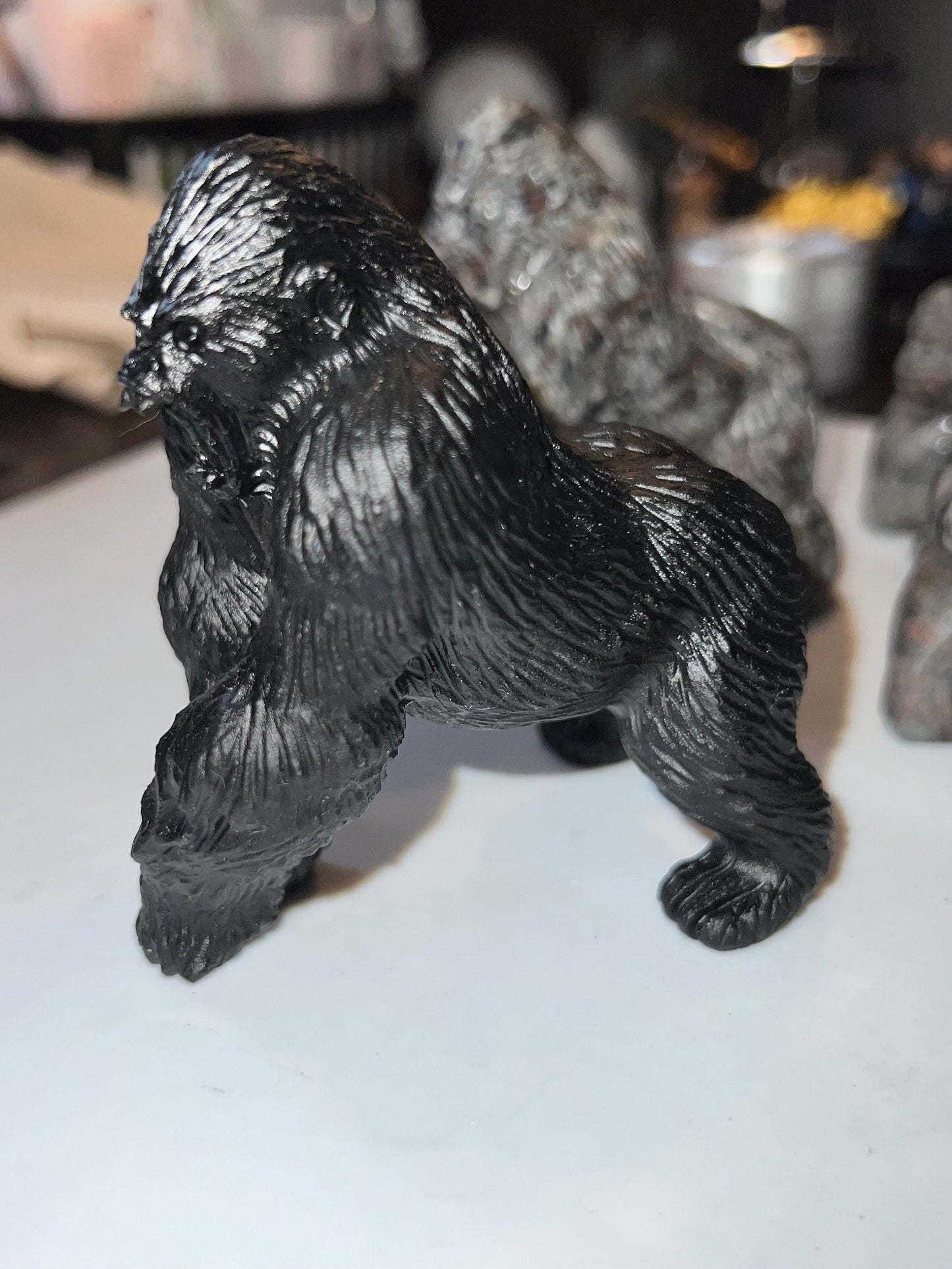 Gorilla Black Obsidian Natural Stone carvings