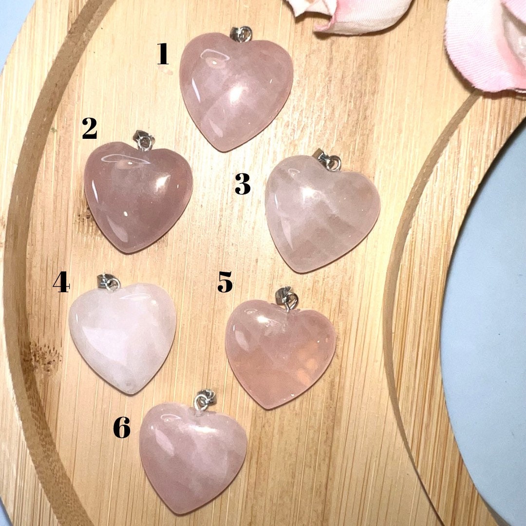 Rose Quartz Heart Pendant