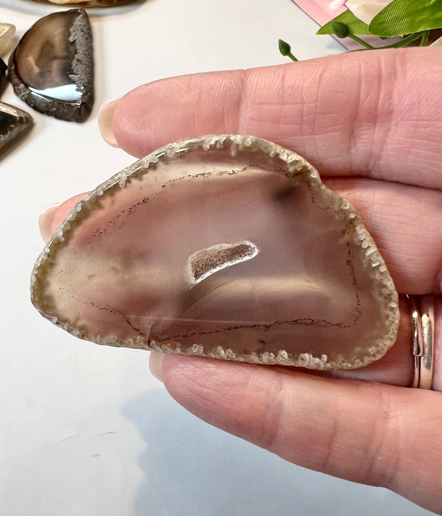 Agate Slices from Natural Crystal